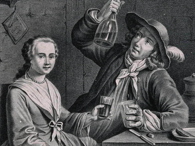 Man and Woman Drinking